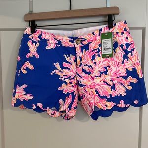 NWT Lilly Pulitzer Buttercup Scalloped shorts 0